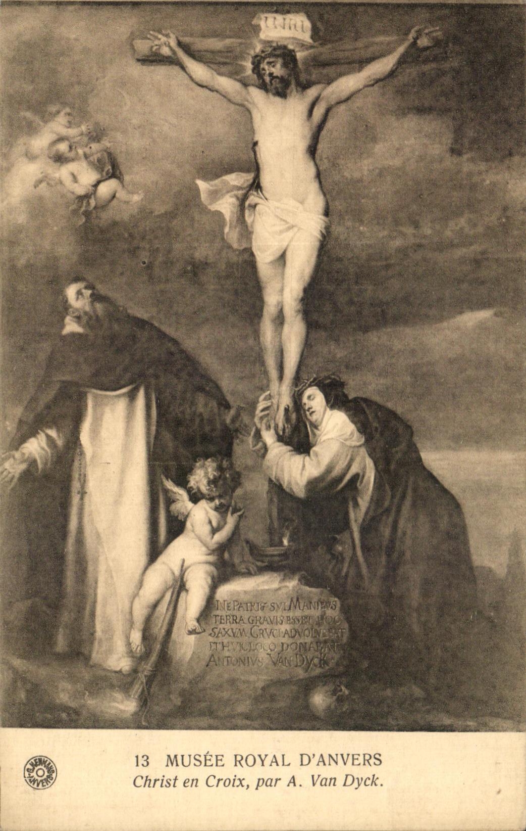 CPA Musee Royal D'Anvers Christ en Croix par Van Dyck