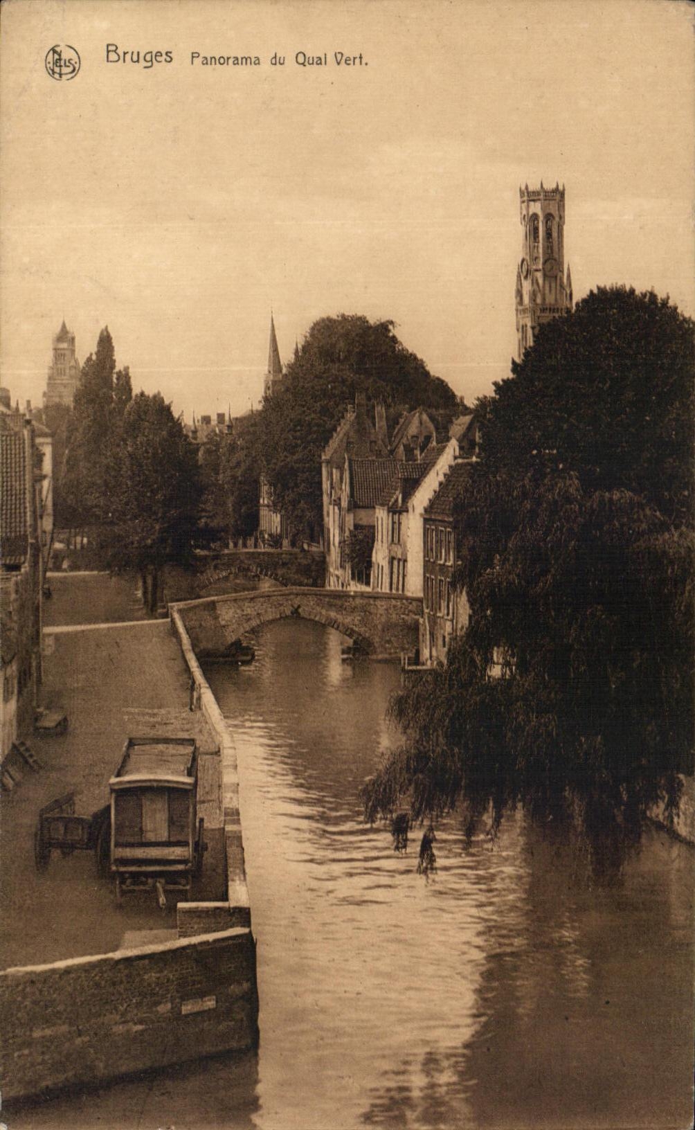 CPA Bruges Panorama du Quai Vert