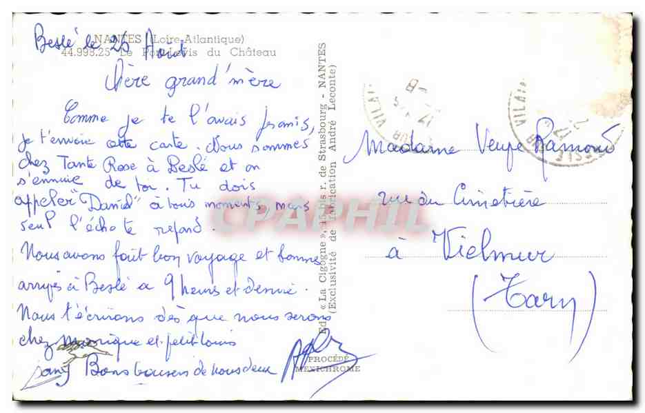 CPA Nantes Le Port du Chateau — Verso