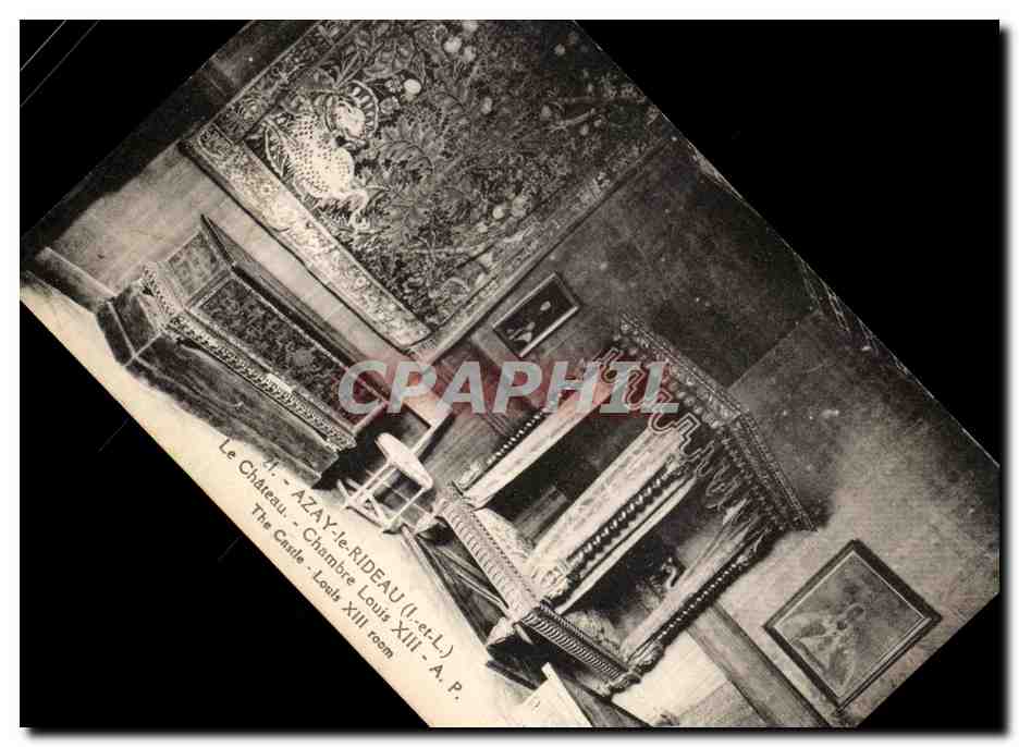 CPA Azay Le Rideau Le Chateau Chambre Louis XIII