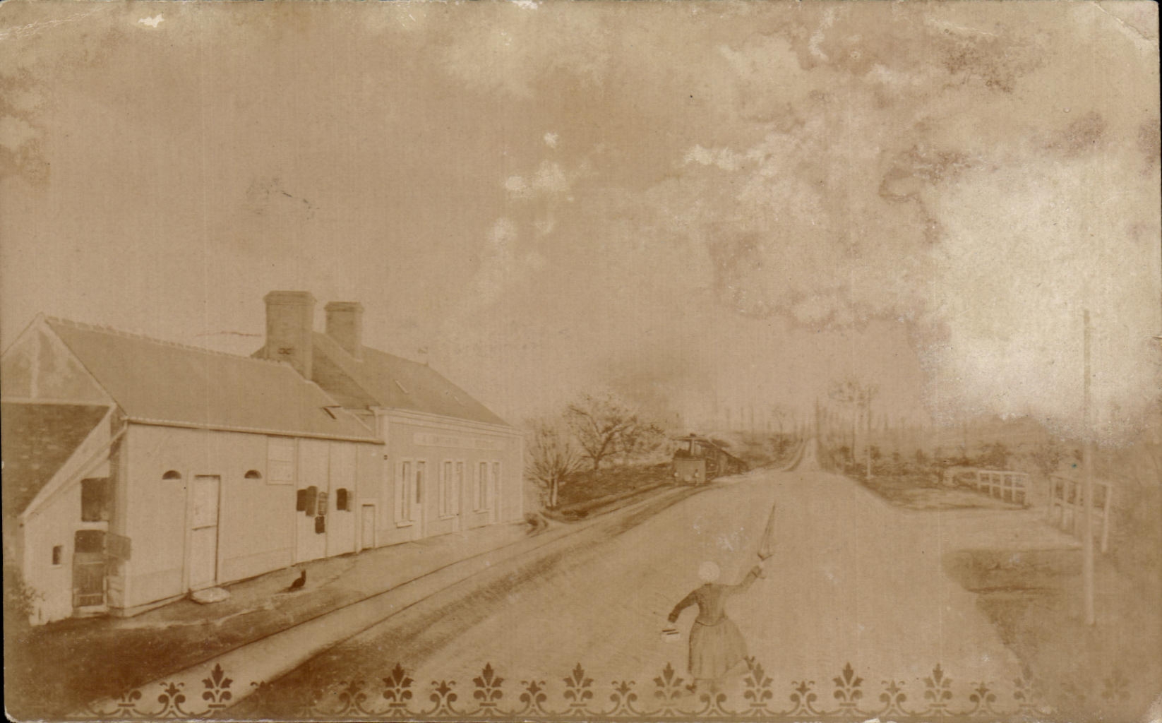 CPA Train et gare