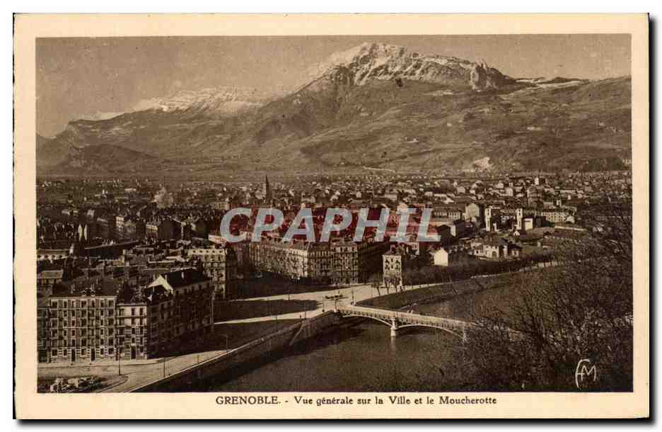 Grenoble - Vue générale sur la Ville et le Moucheotte