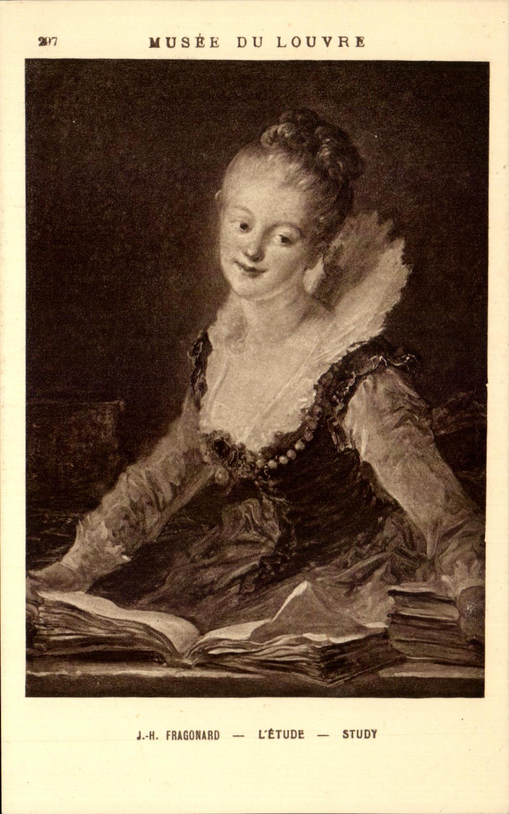 CPA Fragonard L'Etude Study Musee du Louvre Paris 