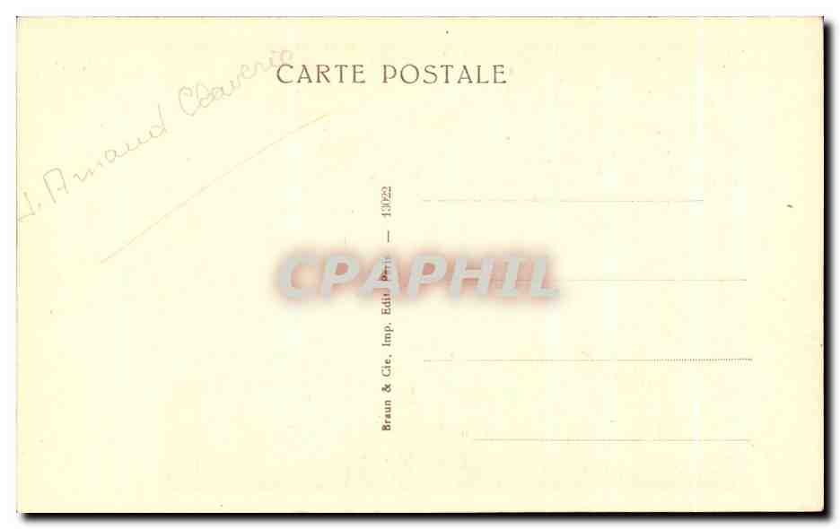 CPA Greuze L'Oiseau Mort The Dead Canary Musee du Louvre Paris — Verso