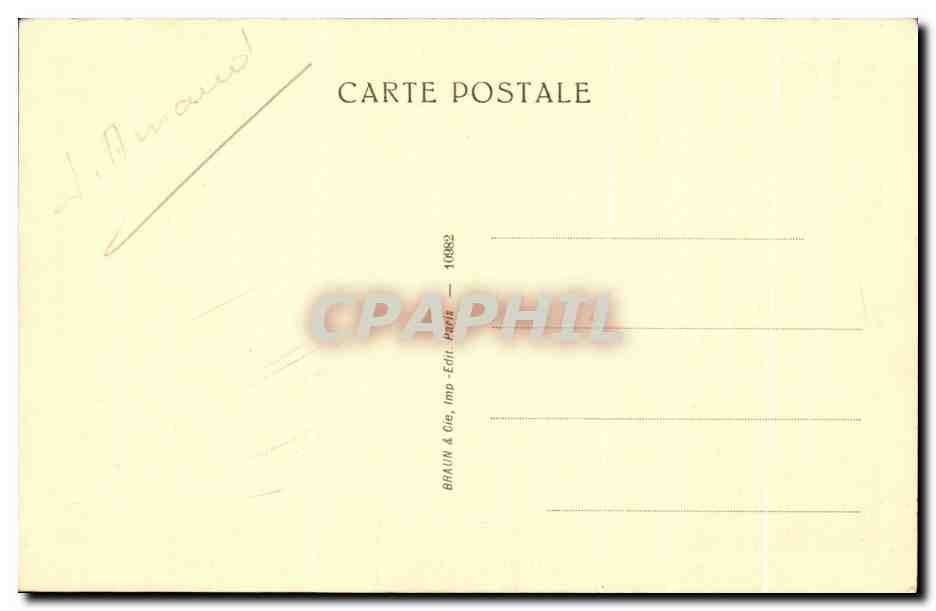 CPA Musee du Louvre Paris Watteau Pour Cythere — Rückseite