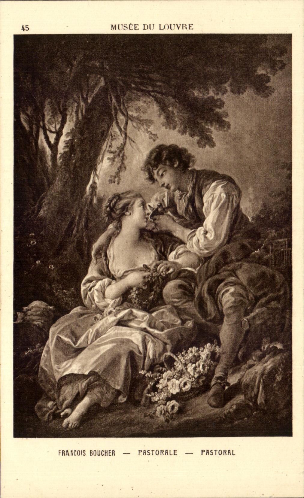 CPA Musee Du Louvre Francois Boucher Pastoral Paris 