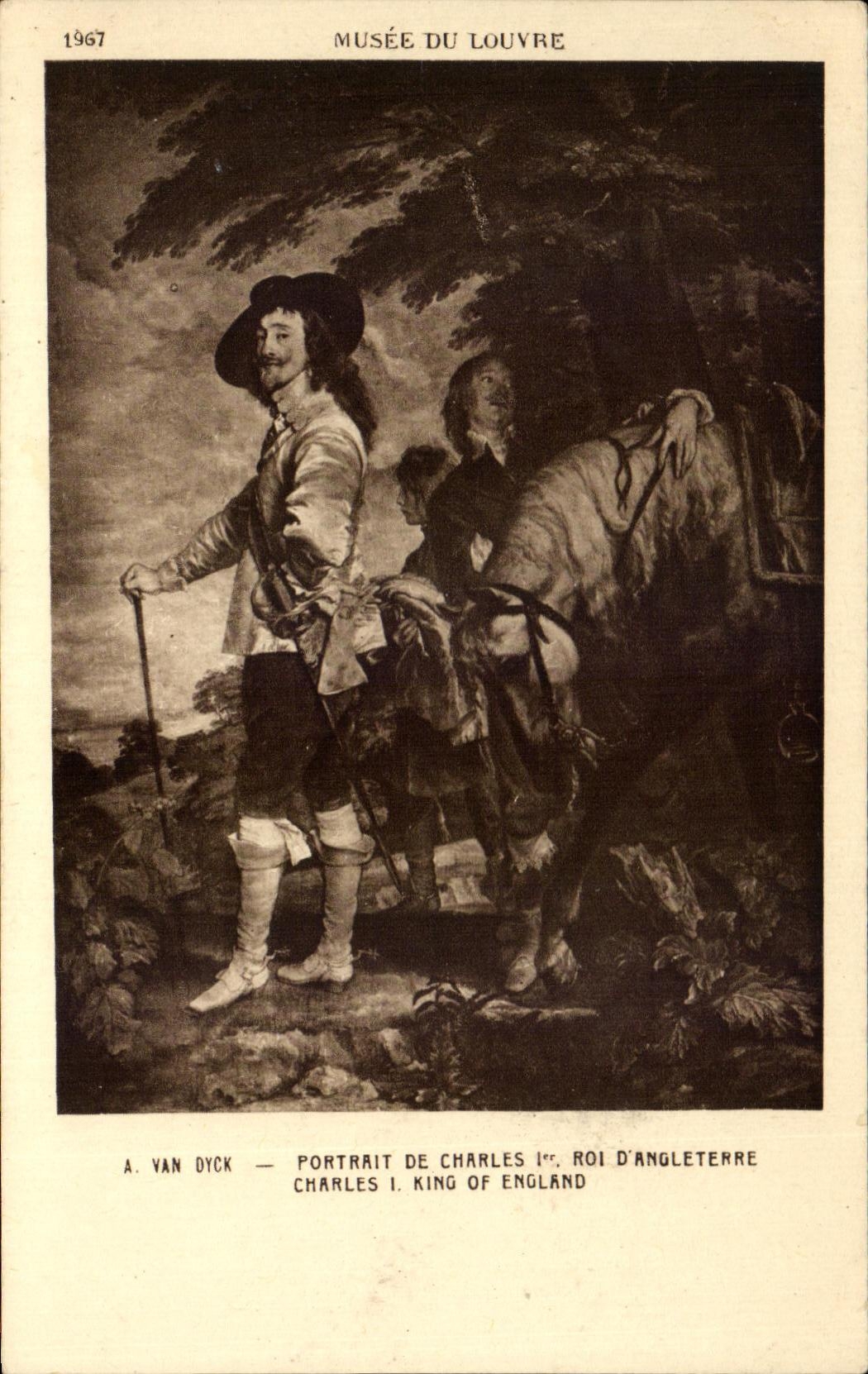 CPA Musee Du Louvre Van Dyck Portrait De Charles Roi D'Angleterre Charles l King of England Paris 