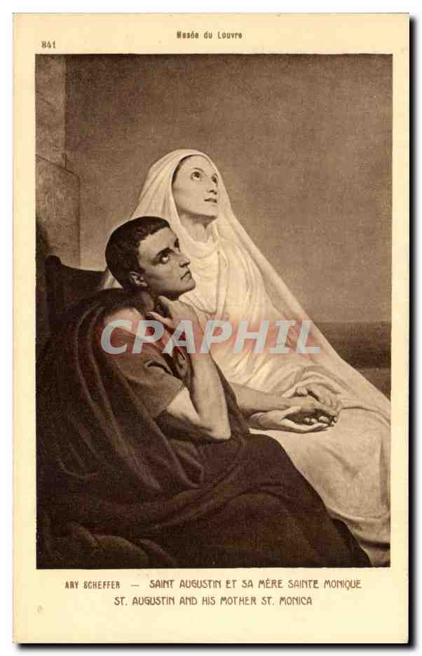 CPA Musee Du Louvre Ary Schefer Saint Augustin Et Sa Mere Sainte Monique St Augustin And His Mother St Monica Paris 