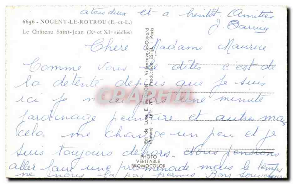 Schloss Nogent-le-Rotrou — Ruinen und Türme — E. Mignony — Rückseite