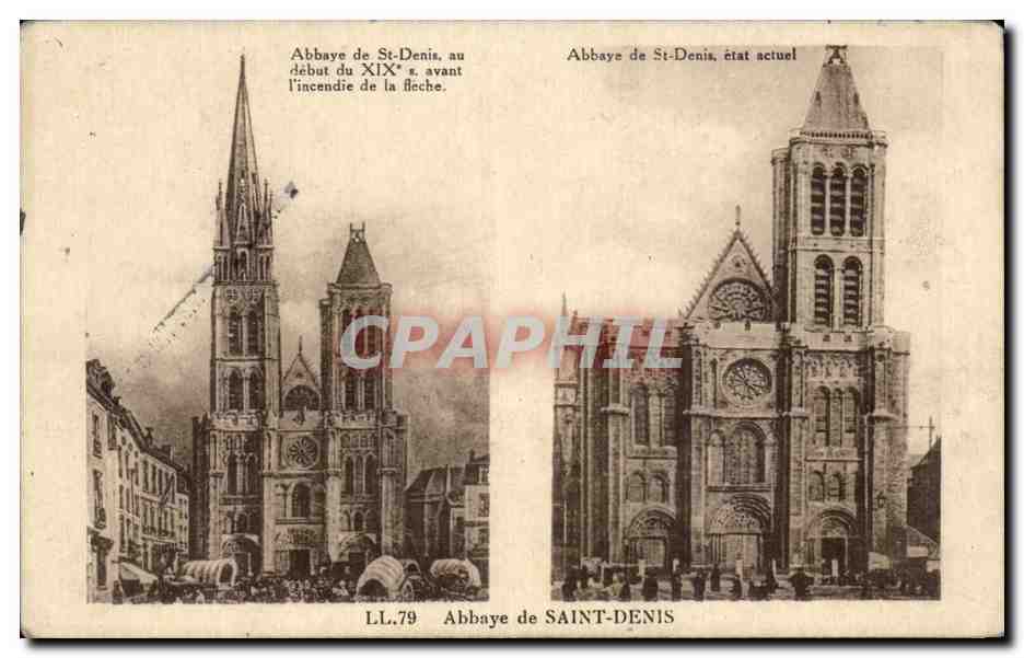 CPA Abbaye De Saint Denis Au Debut Avant l'Incendie