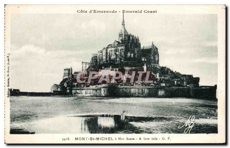 Mont-Saint-Michel — à marée basse — G.F. — Édition G. F. n° 3418