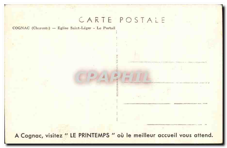 CPA A Cognac Visitez Le Printemps Ou Le Meilleur Accuveil Vous Attend — Rückseite