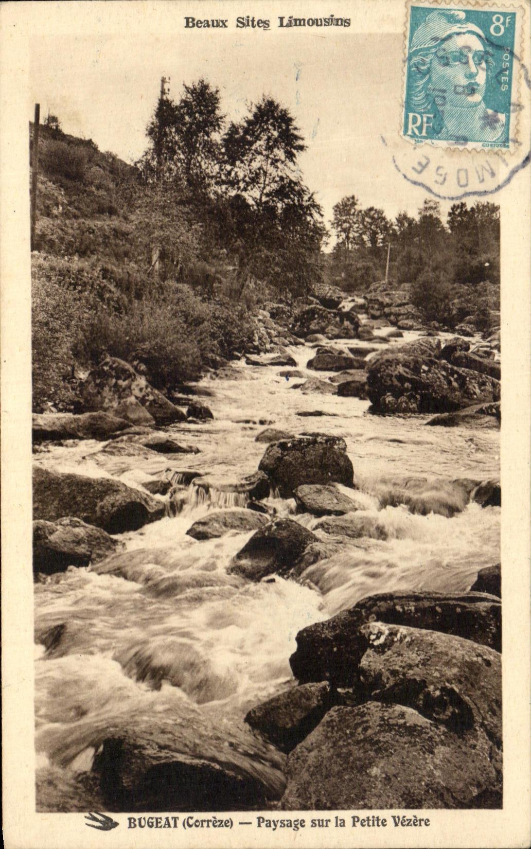 Bugeat (Corrèze) — Paysage sur la Petite Vézère — Beaux Sites Limousins