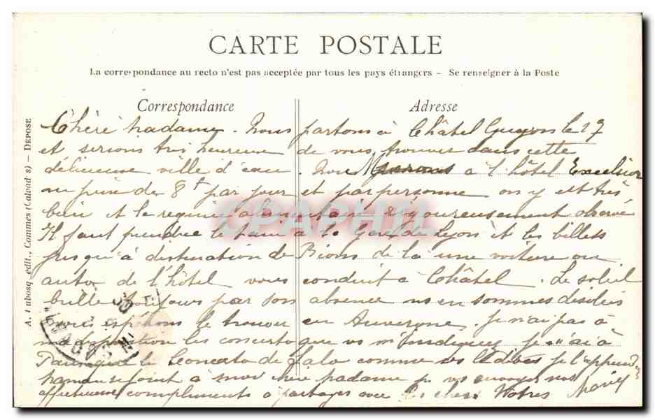 Les fosses du Soucy — près Font-en-Bessin — A.D. 26 — Verso
