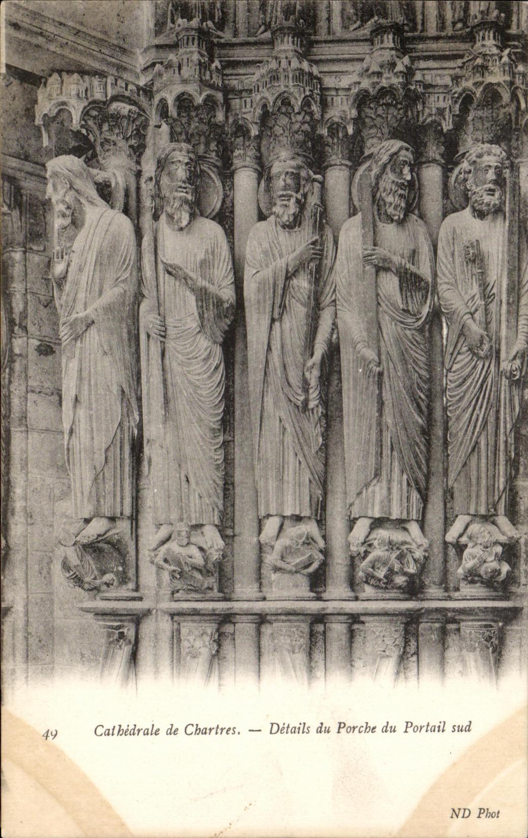CPA Cathedrale De Chartres Details du Porche du Portail Sud