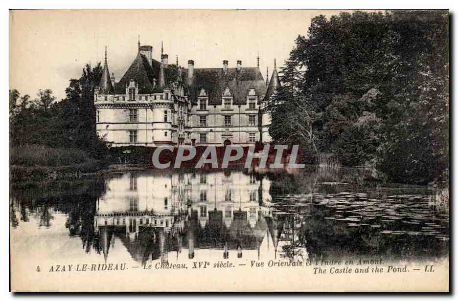 CPA Azay le Rideau Le Chateau Vue Orientale et l'Indre en amont 