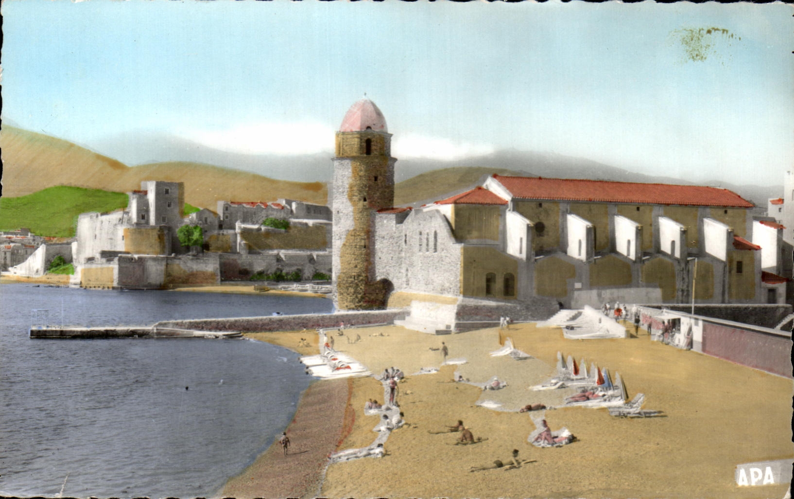 CPA En parcourant La Cote Vermeille Collioure Plage St Vincent L'Eglise