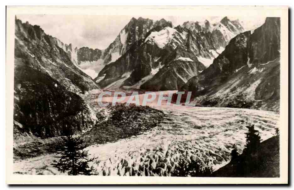 Chamonix — La Mer de Glace vue de Monienvers — Édition des Quatre Chapeaux, Lyon