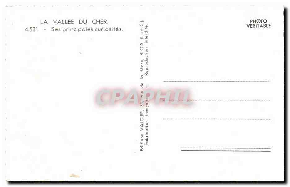 La Vallée du Cher — Ses principales curiosités — Éditions Valoire, n° 4.581 — Reverso