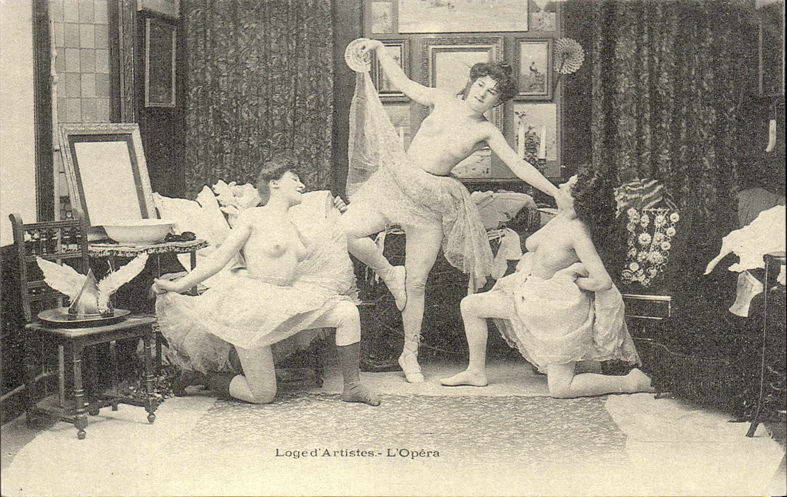 REPRO Loge d' Artistes L'Opera Femmes nues erotique erotic