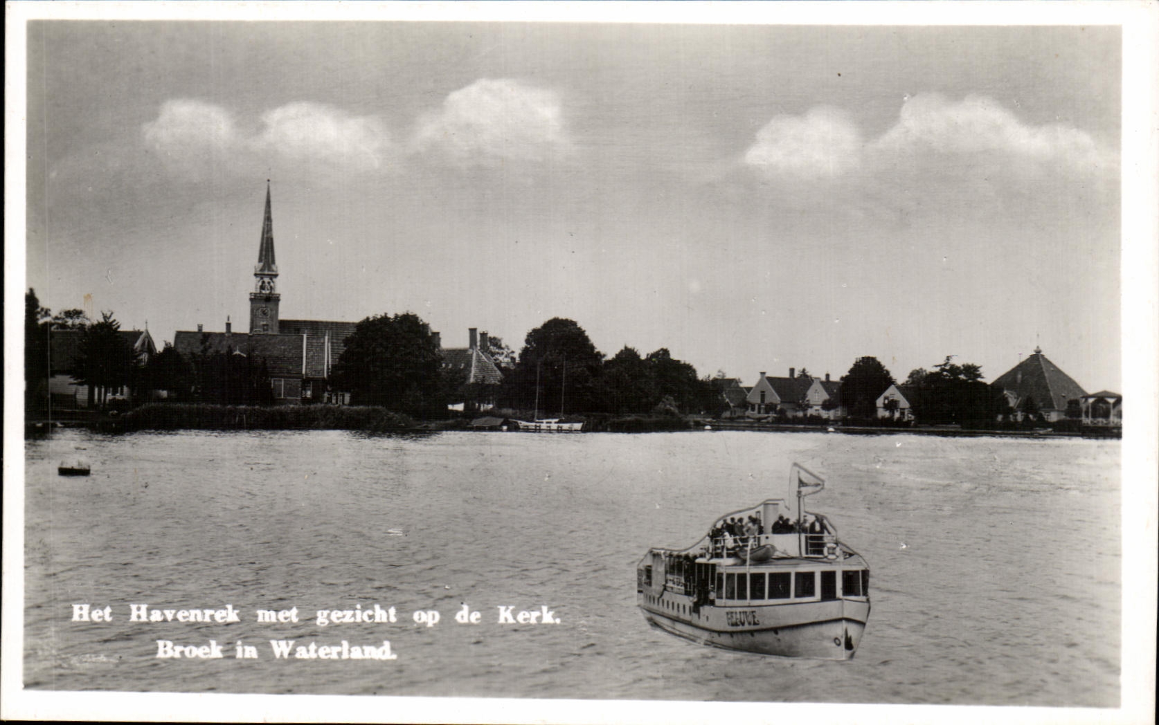 CPA Het Havenrek Met Gezicht Op De Kerk Broek In Waterland