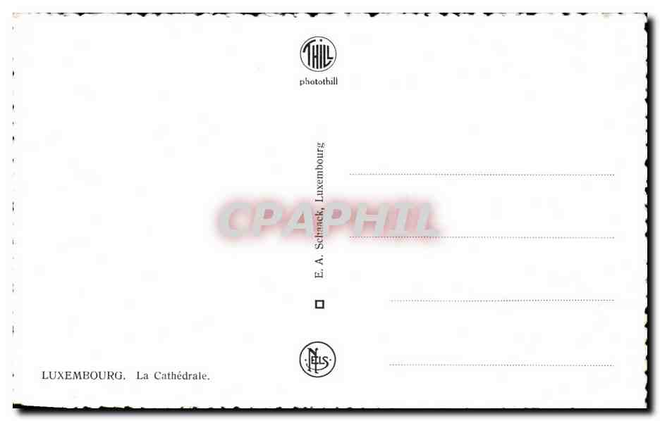 CPA Luxembourg La Cathedrale — Verso