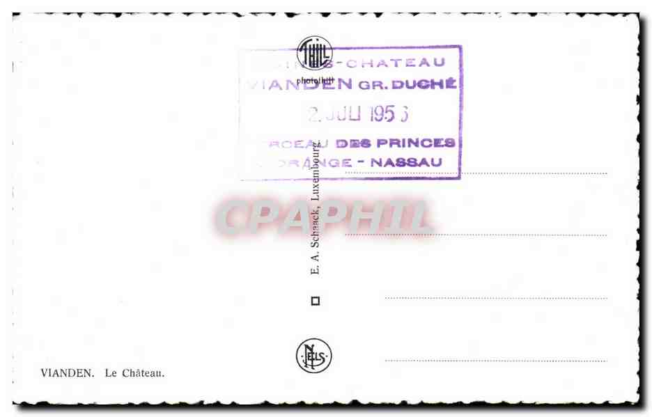 CPA Vianden Le Chateau Luxembourg — Back