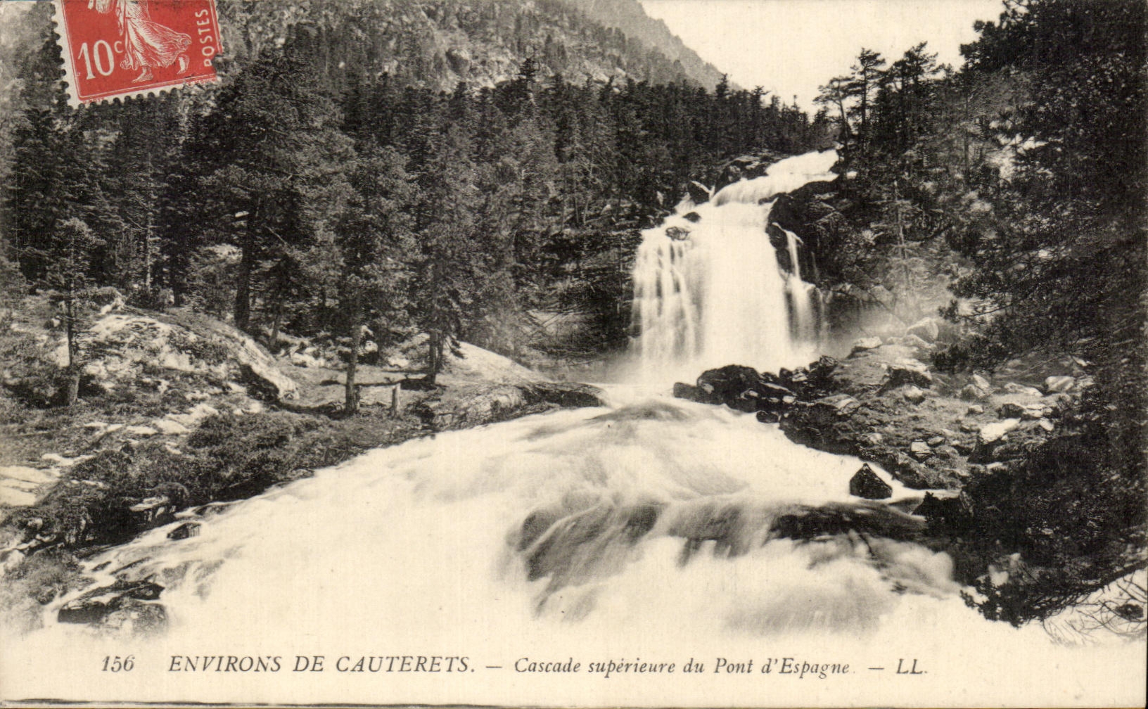 CPA Environs De Cauterets Cascade superieure du Pont d'Espagne