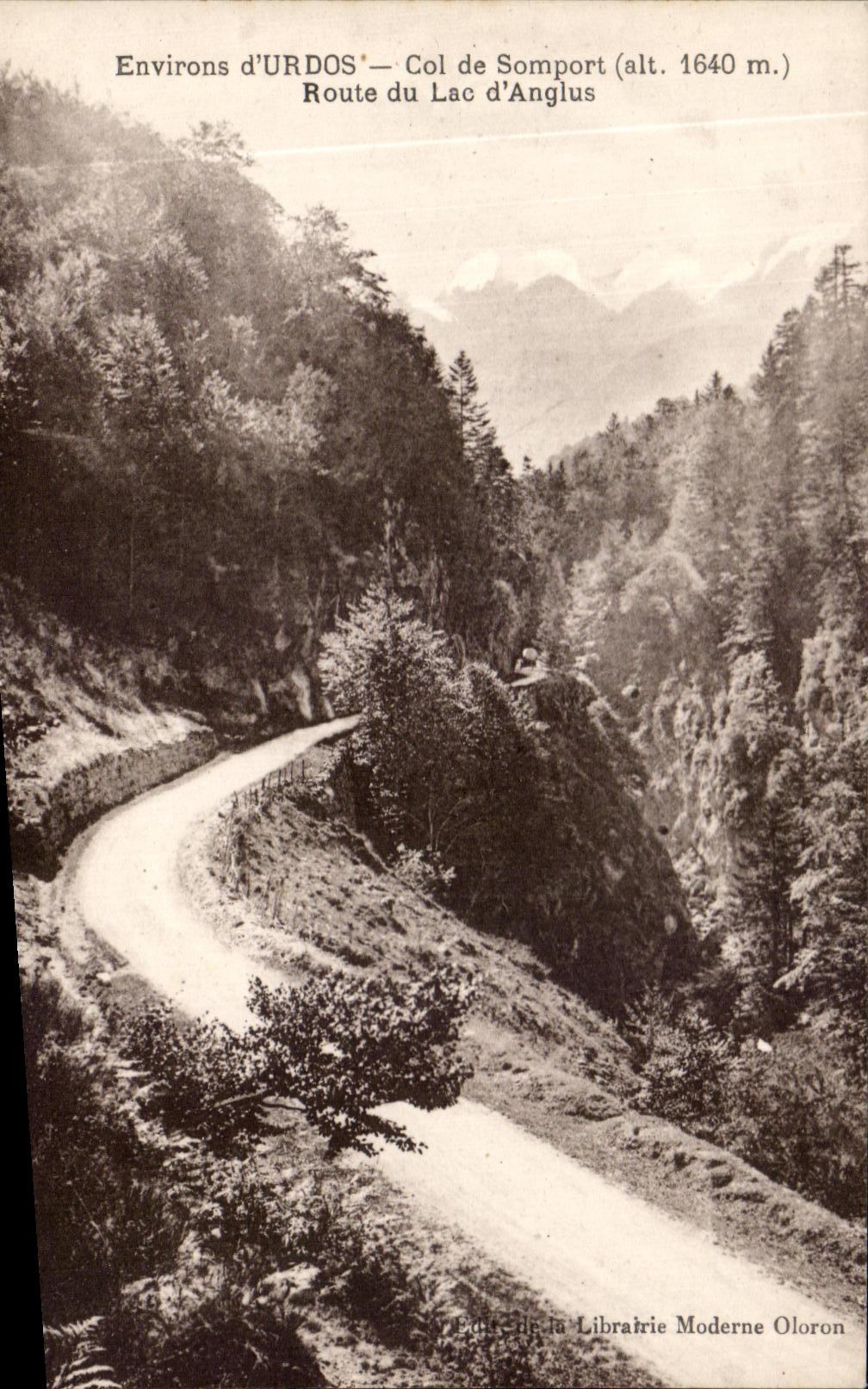 CPA Environs D'Urdos Col De Somport Route Du Lac D'Anglus