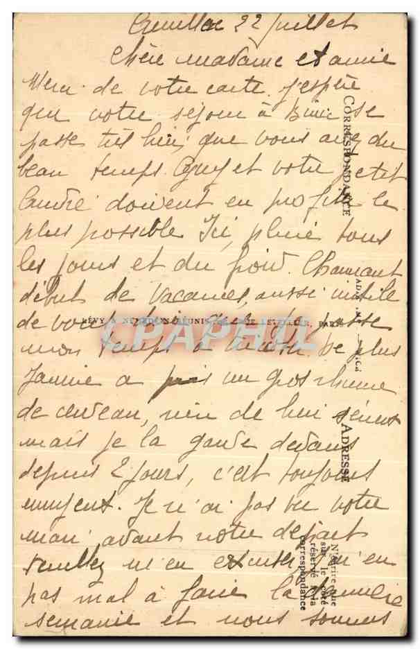 CPA Le Livran Route Du Livran Vuaduc Sur La Cere — Rückseite