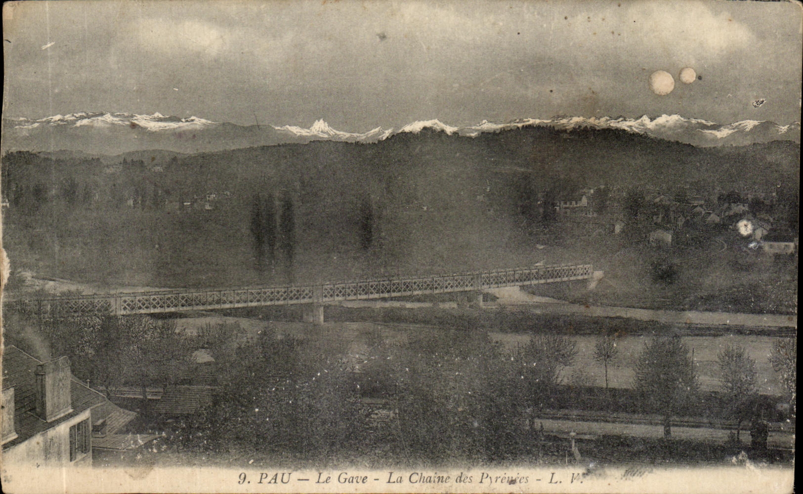 CPA Pau Le Gave La Chaine Des Pyrenees