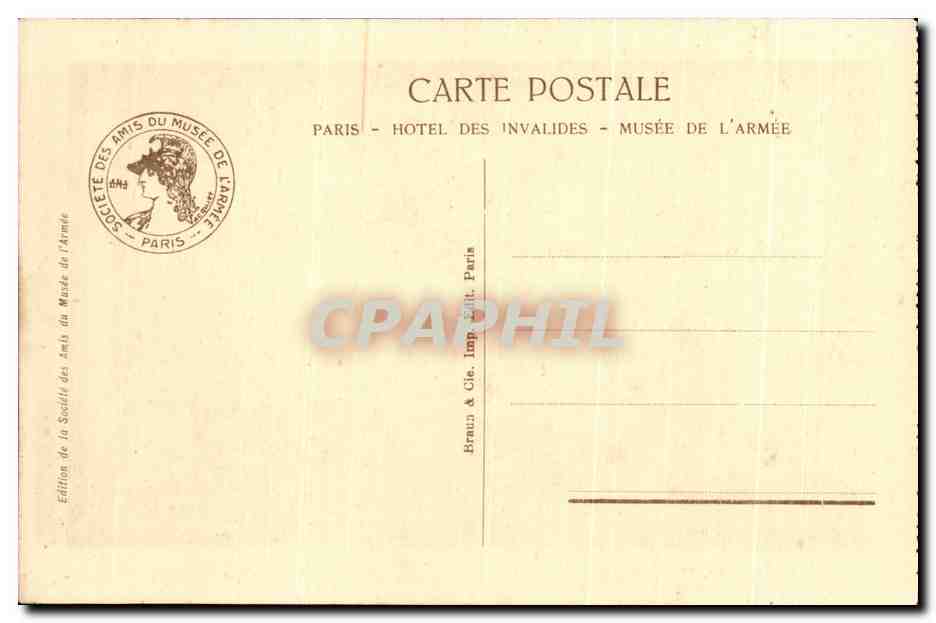 CPA Salle Joffre Musee de l'armee Invalides Paris Militaria — Rückseite