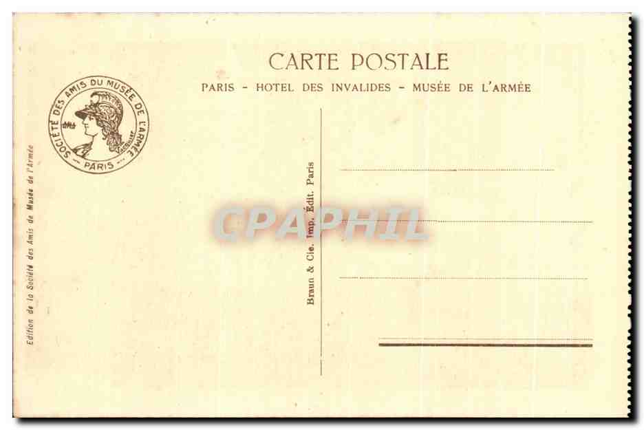 CPA Salle Foch Musee de l'armee Invalides Paris Militaria — Rückseite