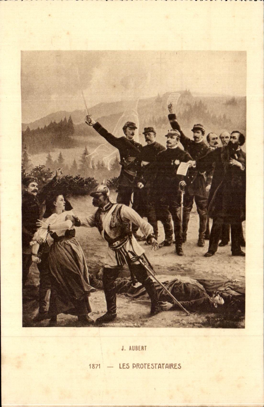 CPA Aubert Les Protestataires Musee de l'armee Invalides Paris Militaria