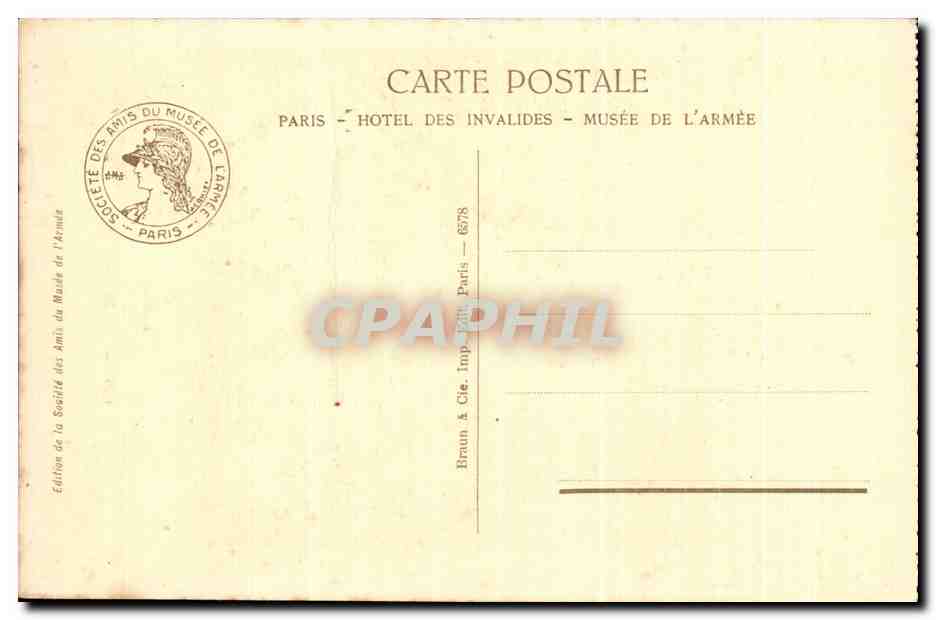 CPA Aubert Les Protestataires Musee de l'armee Invalides Paris Militaria — Rückseite