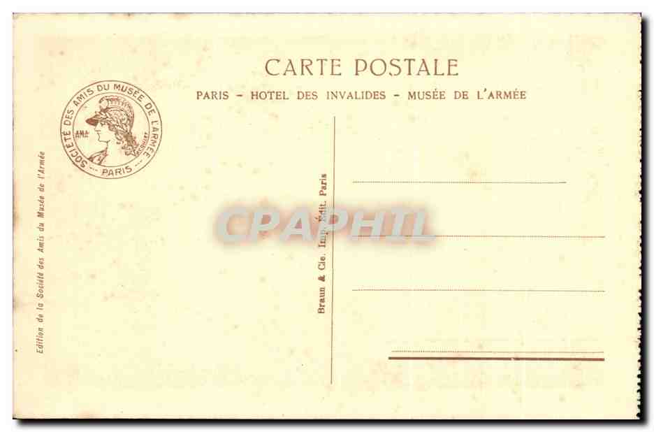 CPA Dans Les Boues Musee de l'armee Invalides Paris Militaria — Rückseite