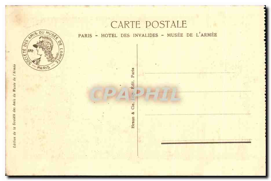 CPA Le Poilu De La Victoire Musee de l'armee Invalides Paris Militaria — Rückseite