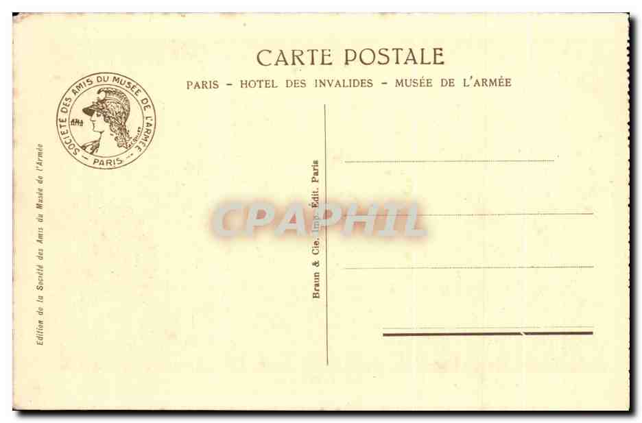 CPA Sous La Mitraille Musee de l'armee Invalides Paris Militaria — Rückseite