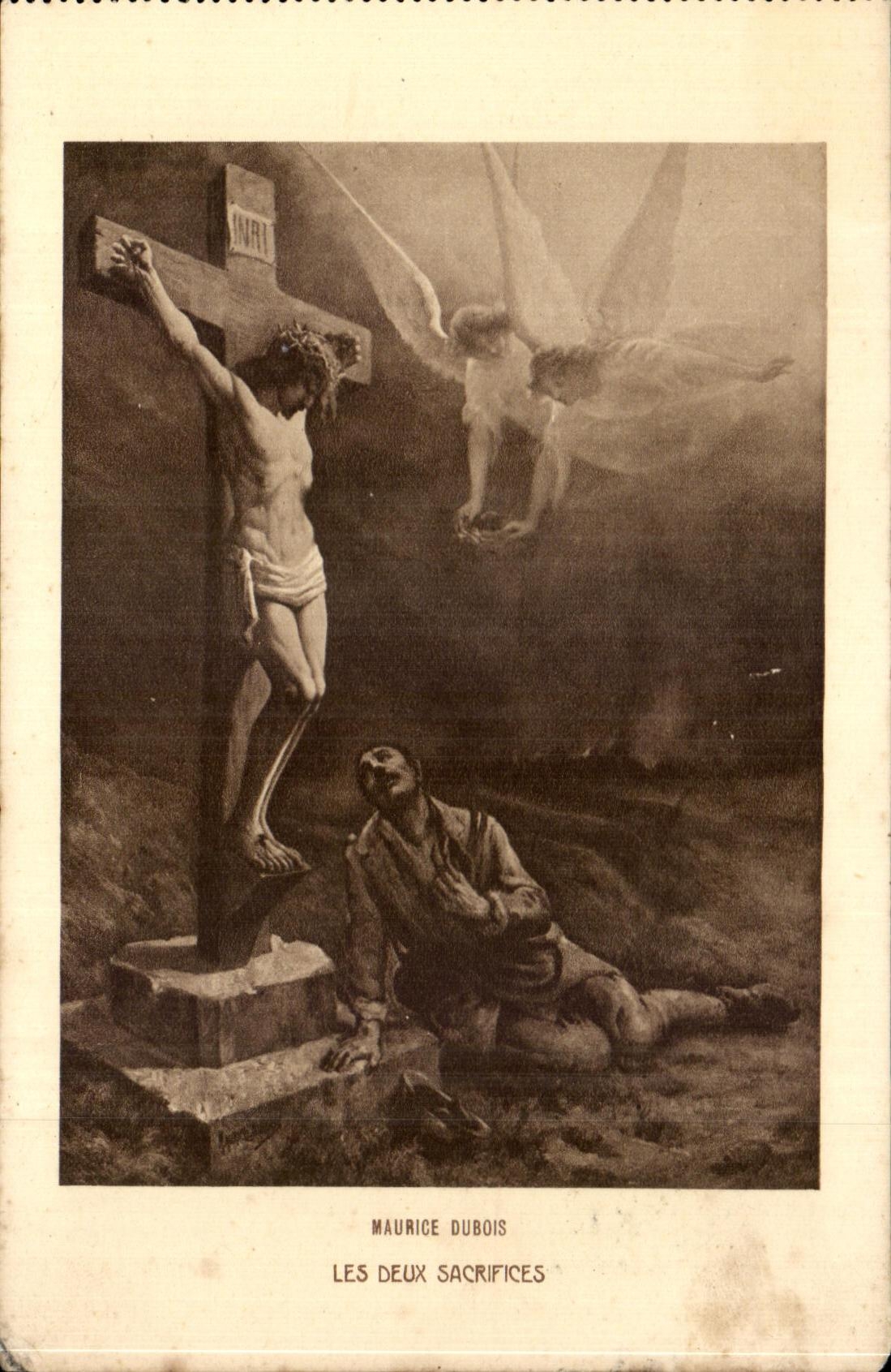CPA Maurice Dubois Les Deux Sacrifices Musee de l'armee Invalides Paris Militaria Christ Ange