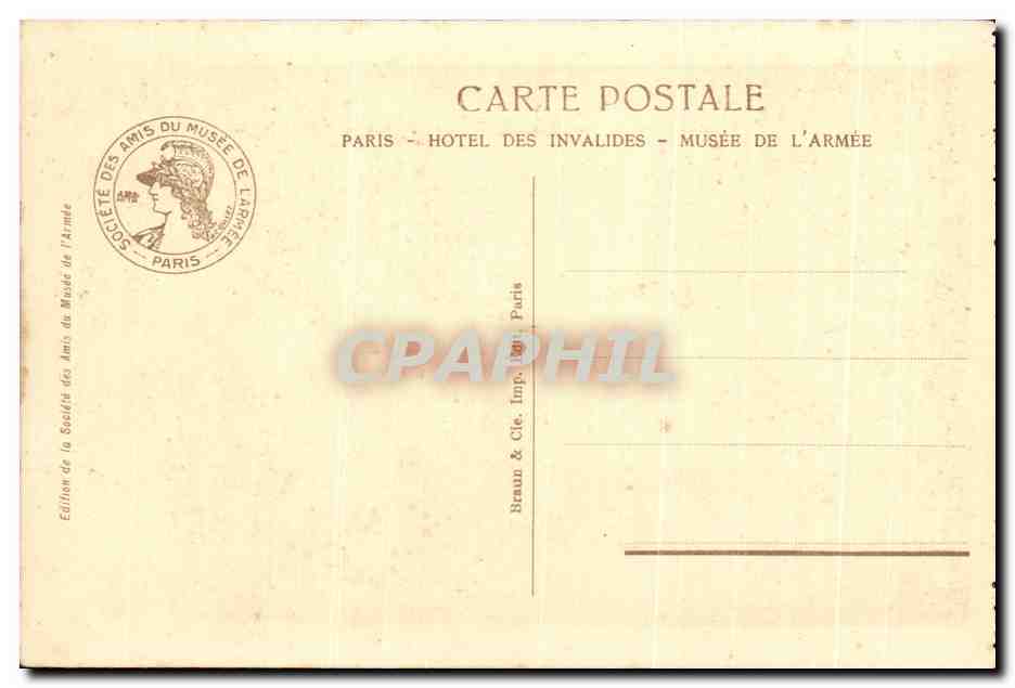 CPA Salle Des Drapeaux Musee de l'armee Invalides Paris Militaria — Rückseite