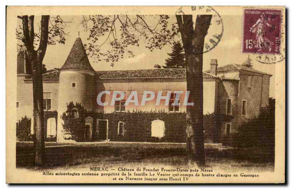CPA Nerac Chateau De Frandat Franco Datus Pres Nerac