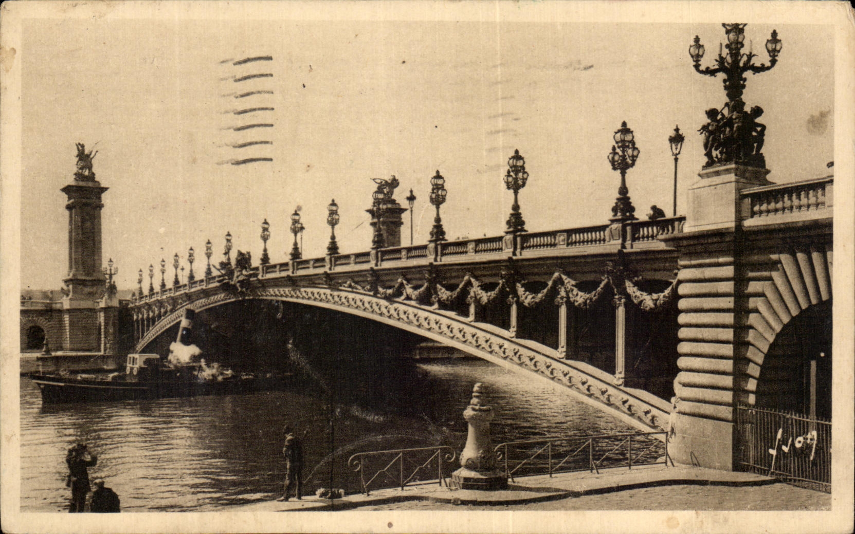 CPA Paris En Flanant Pont Alexandre III