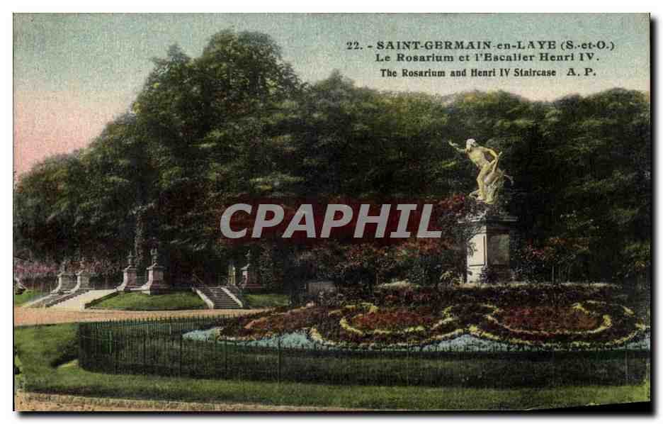 Saint-Germain-en-Laye — Le Rosarium et l'Escalier Henri IV — A.P.