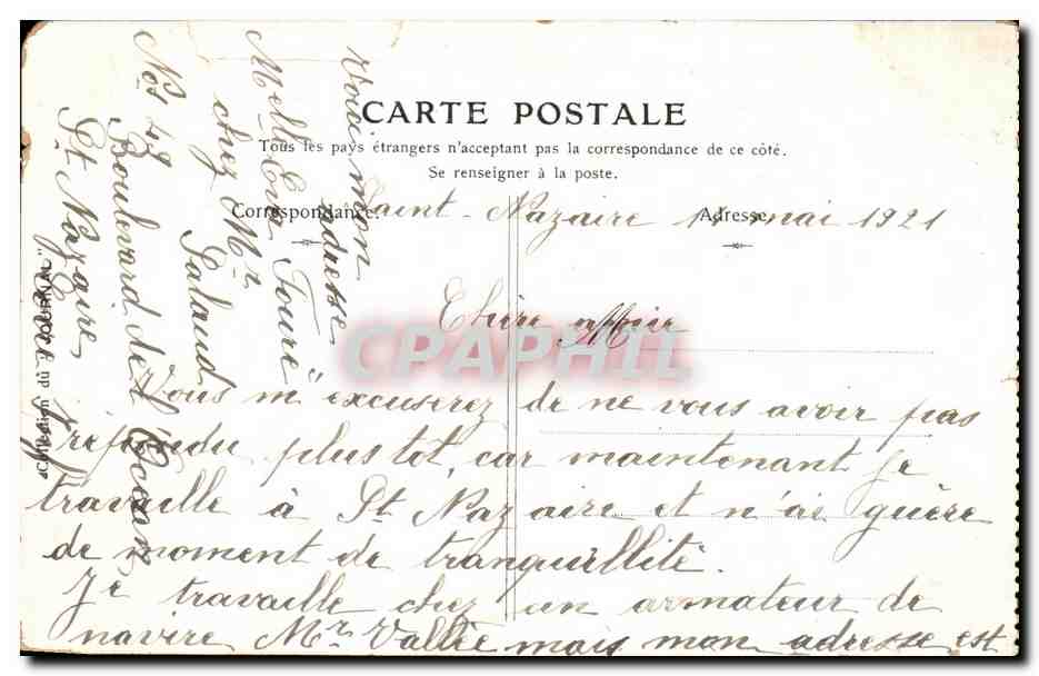 CPA Musee du Louvre Delacroix Naufrage de Don Juan — Rückseite