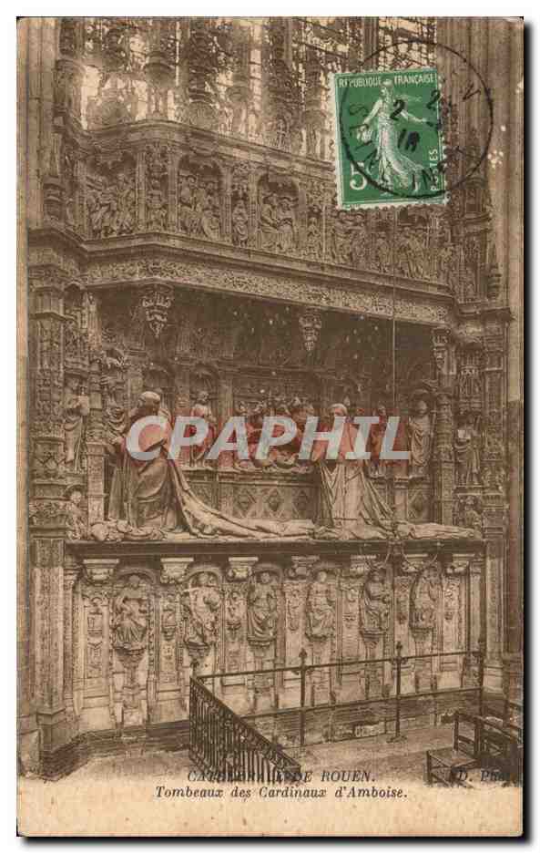 CPA Rouen Tombeaux Des Cardinaux D'Amboise