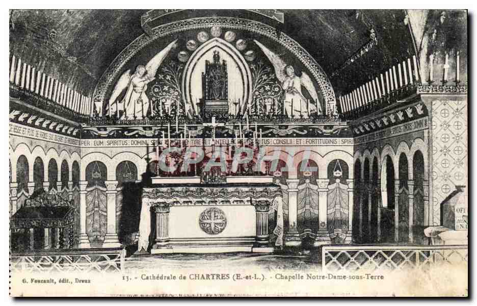 CPA Carhedrale De Chartres Chapelle Notre Dame Sous Terre
