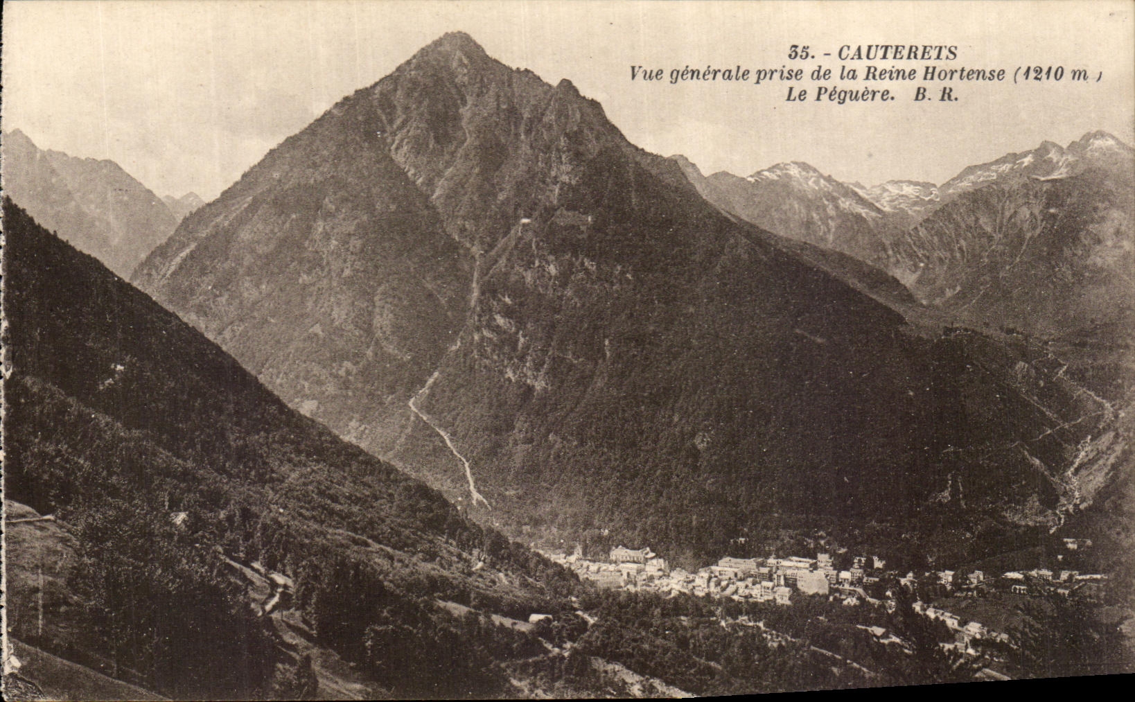 Cauterets — Vue générale prise de la Reine Hortense (1240 m) — B. R.
