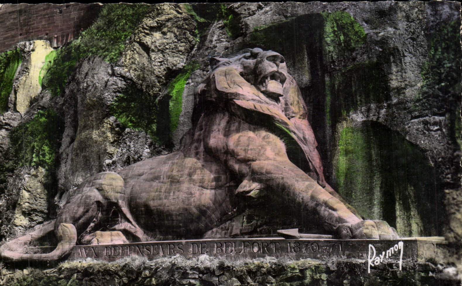 CPA Belfort Le Lion Oeuvre de Bartholdi