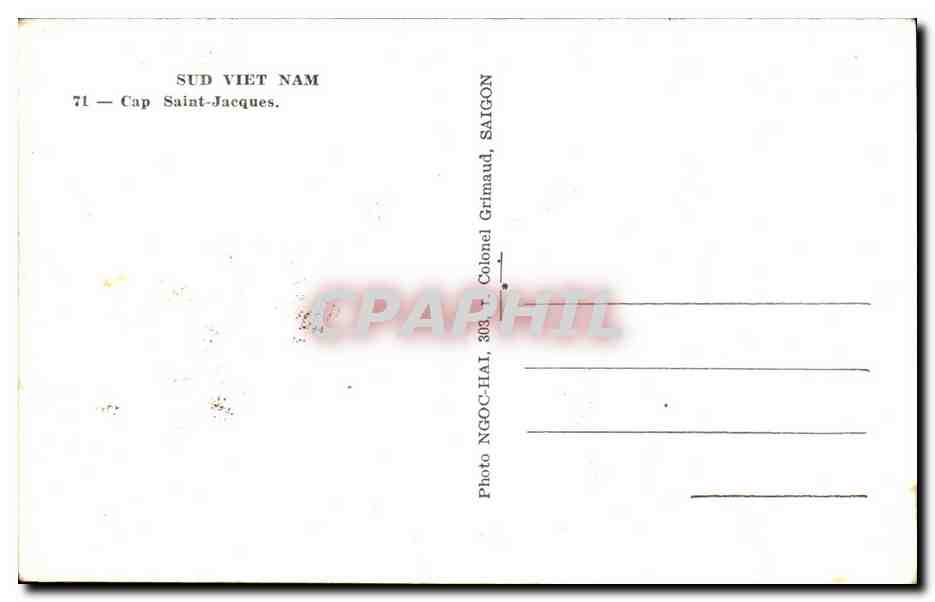 CPA Sud Viet Nam Cap Saint Jacques — Rückseite