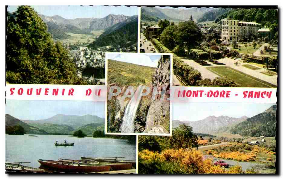 Mont-Dore - Sancy — vue générale, casino, cascade, lac — Mexichrome